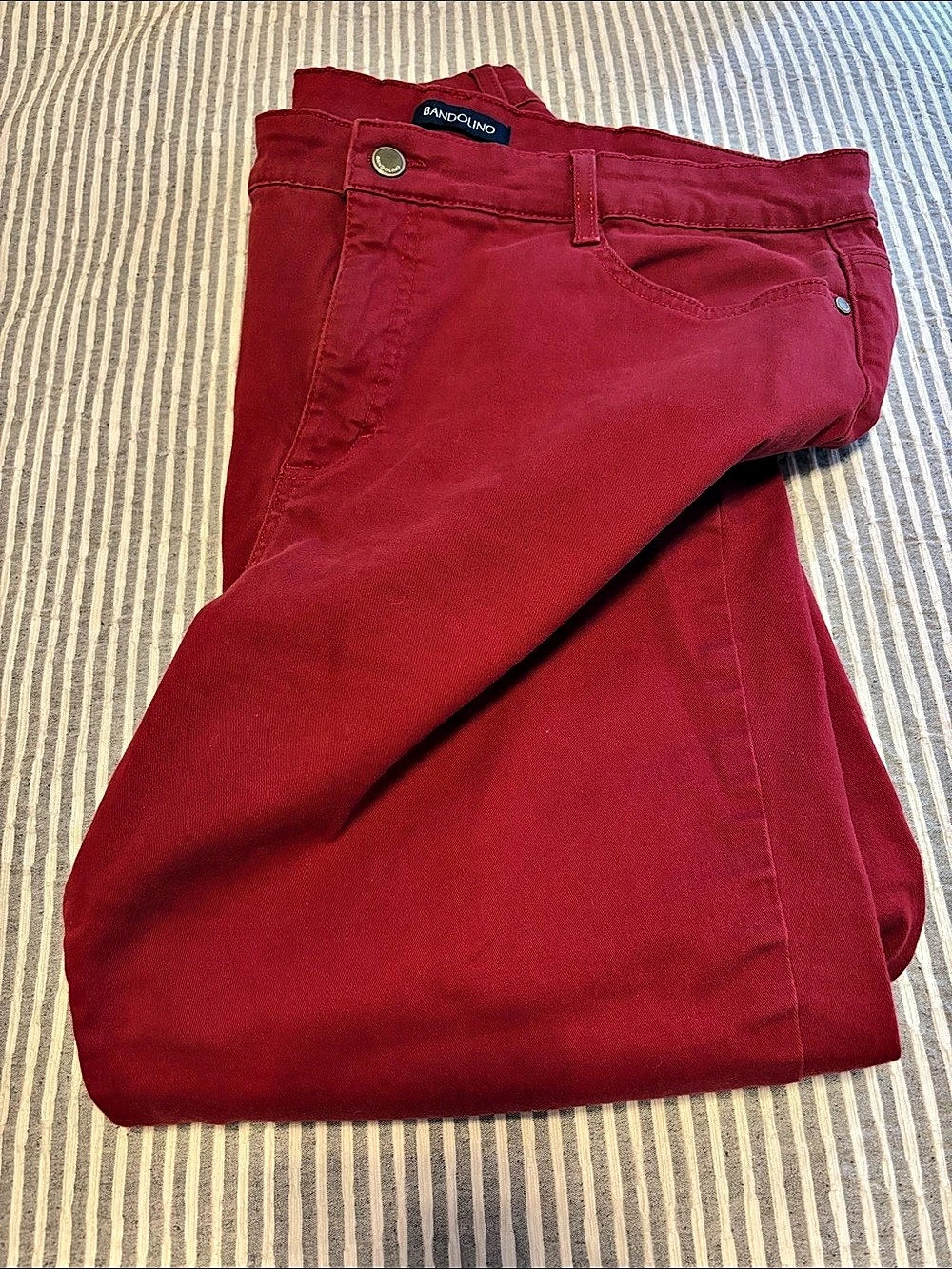 Bandolino Amy Modern Straight Leg Pants Straight Leg Jeans in Red - Picture 1 of 2